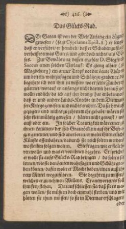 Das Glücks-Rad. - Rübezahl bescheret einem Bauren Carfunckelsteine.