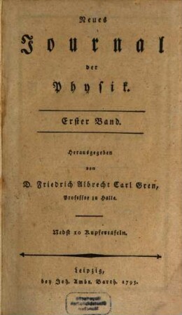 Neues Journal der Physik. 1. 1795
