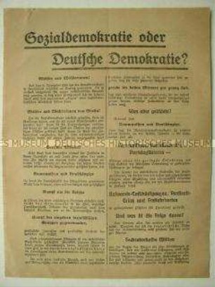 Wahlaufruf der DDP zu den preußischen Landtagswahlen vom 20.02.1920