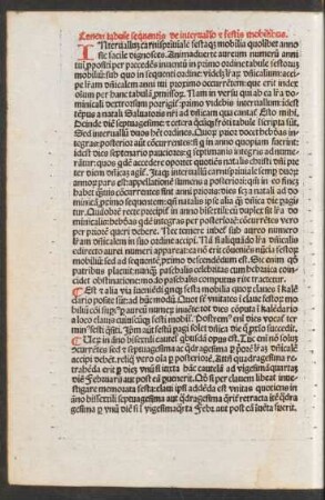Canon tabule sequentis de intervallo et festis mobilibus.