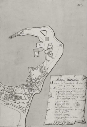 Plan des Trenchees Contre la Citadelle de Messina commencees le 19 d'août 1719