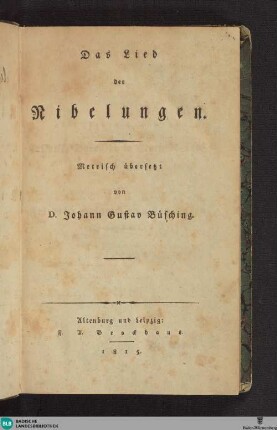Das Lied der Nibelungen