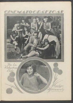 Cinematográficas - [Fotografías] : "De la Robertson Cole"[y retrato de] Madge Kennedy