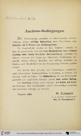 Auctions-Bedingungen