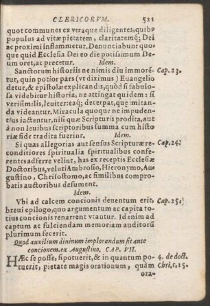 Quod auxilium divinum implorandum sit ante concionem ... Cap. VII.