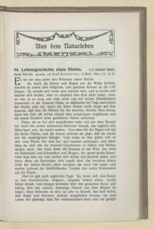 Aus dem Naturleben