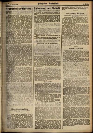 Zweite Ausgabe vom Montag, den 15. Januar 1934.