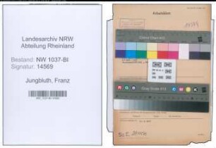 Entnazifizierung Franz Jungbluth , geb. 28.01.1896 ()
