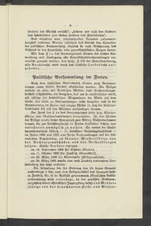 Politische Versammlung im Freien