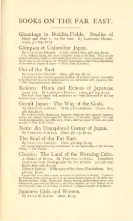 Books on the Far East