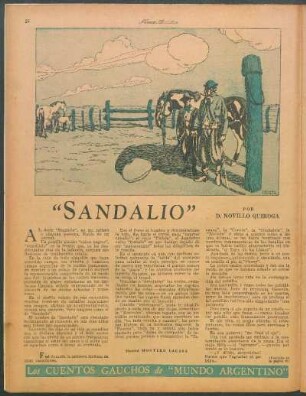 "Sandalio" : Los cuentos gauchos de "Mundo Argentino"
