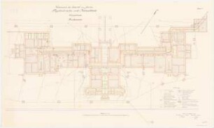 Psychiatrische- und Nervenklinik der Charité, Berlin: Lehrgebäude Grundriss Fundamente 1:100