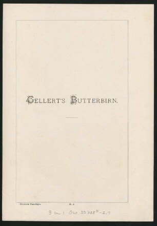 II. 9. Gellert's Butterbirn