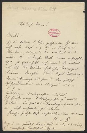 Brief an Marie von Bülow : 08.12.1884