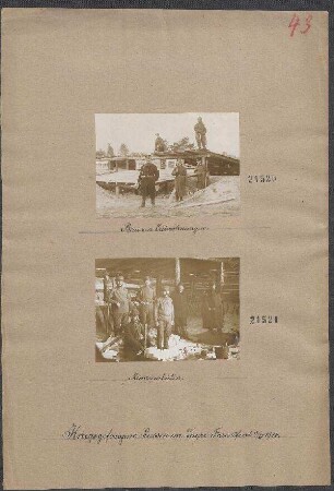 Kriegsgefangene Russen im Lager Frankfurt (Maurerarbeiten)