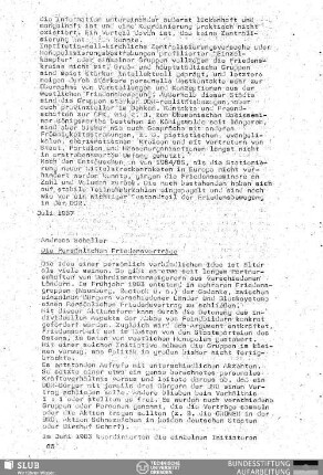 Die Persönlichen Friedensverträge