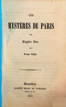 Les mysteres de Paris, 13