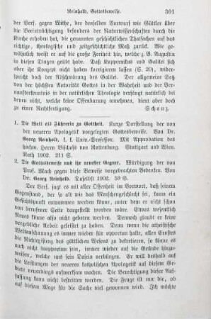 301-303 [Rezension] Reinhold, Georg, Die Welt als Führerin zur Gottheit