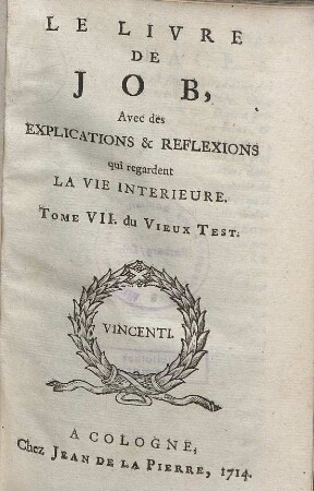 Les Livres De L´Ancien Testament. - 7. Le Livre De Job