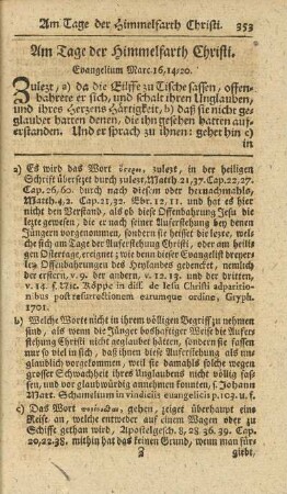 Am Tage der Himmelfarth Christi