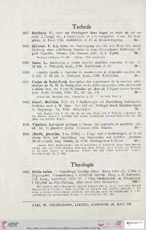 Theologie (Nr. 1045 – 1059)