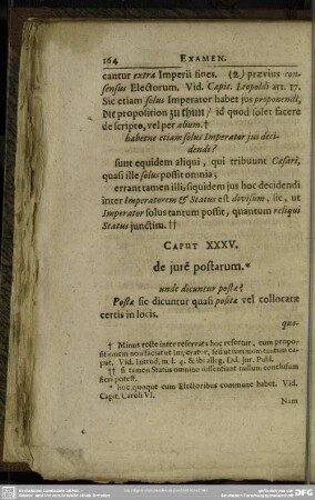 Caput XXXV. de iure postarum