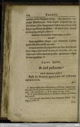Caput XXXV. de iure postarum
