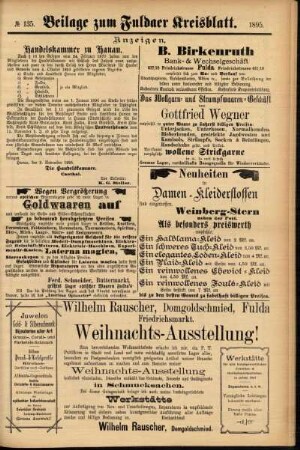 Zweite Ausgabe vom Donnerstag, den 14. November 1895.
