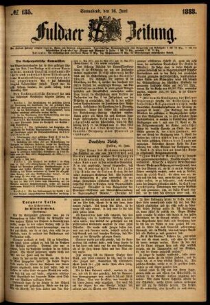 Ausgabe vom Samstag, den 16. Juni 1883.