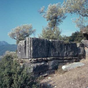 Thasos, Limenas, Marmorquadern in der antiken Stadtmauer
