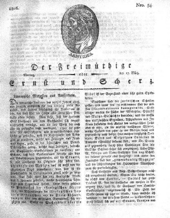 Nro. 54, Montag den 17. März 1806