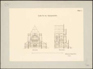 Kaiser-Friedrich-Gedächtnis-Kirche, Berlin-Tiergarten 5. Projekt: Querschnitt, Teillängsschnitt