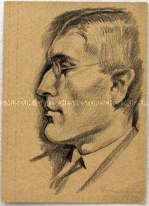 Bleistift-Zeichnung eines ca. 30jährigen Mannes - Nachlass