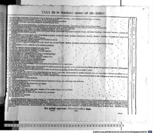 Taxa Für die Mannheimer Hauterer und Lehn-Kutschere : ... Mannheim den 30ten Junii 1764.