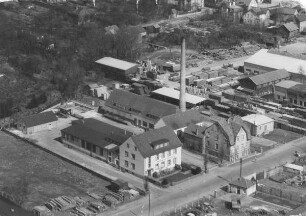 Molkerei Detmold, Luftaufnahme. Detmold. Papierabzug