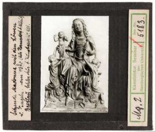 Breslau (Wrocław), Kunstgewerbemuseum: Sitzende Madonna mit den Löwen und Engeln
