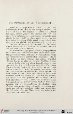 Die japanischen Schwertzieraten