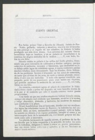 Cuento oriental : De un autor inglés