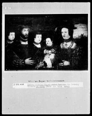 Herzog Wilhelm IV. mit seiner Familie