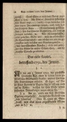 Das eilfte Kapitel, betreffend 1751. den Jenner