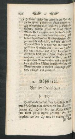 2. Abschnitt. Von den Consistoriis