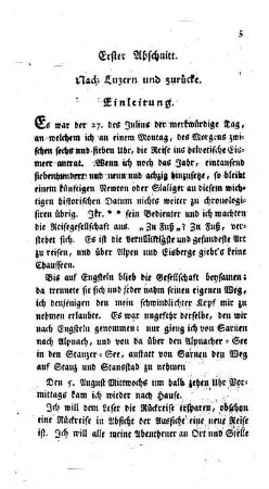 Erster Abschnitt - Nach Luzern und zurücke