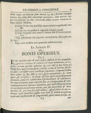 Ex Articulo IV. De Bonis Operibus.