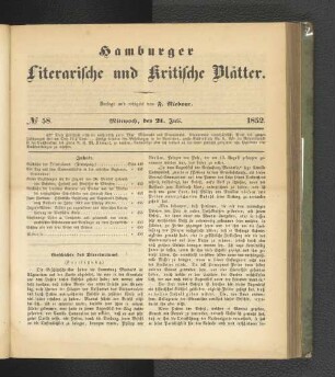No. 58. 21. Juli 1852
