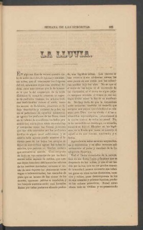La lluvia.