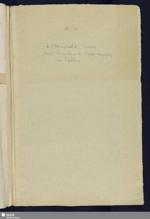 50-71. Houwald, Ernst von