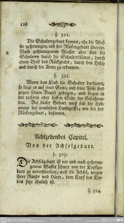 Achtzehendes Capitel. Von der Achselgeburt