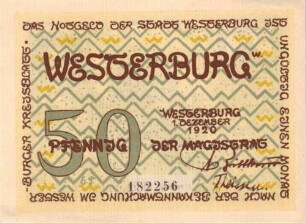 Notgeld der Stadt Wesgerburg