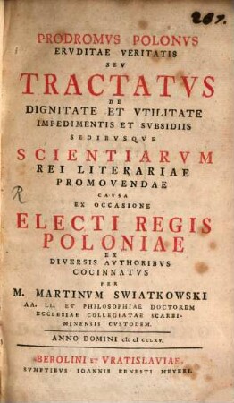 Prodromus Polonus eruditae veritatis