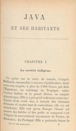 Chapitre I. La société indigène